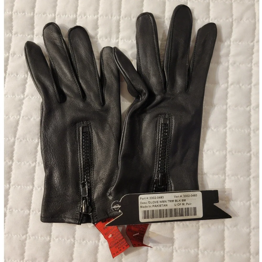 Y2K Z1R Black Leather Gloves Women's Driving Motorcycle Hunting Winter Outdoors